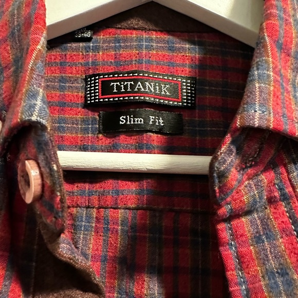 Men red plaid buffalo board medium trail shirt elbow patches - Picture 4 of 6